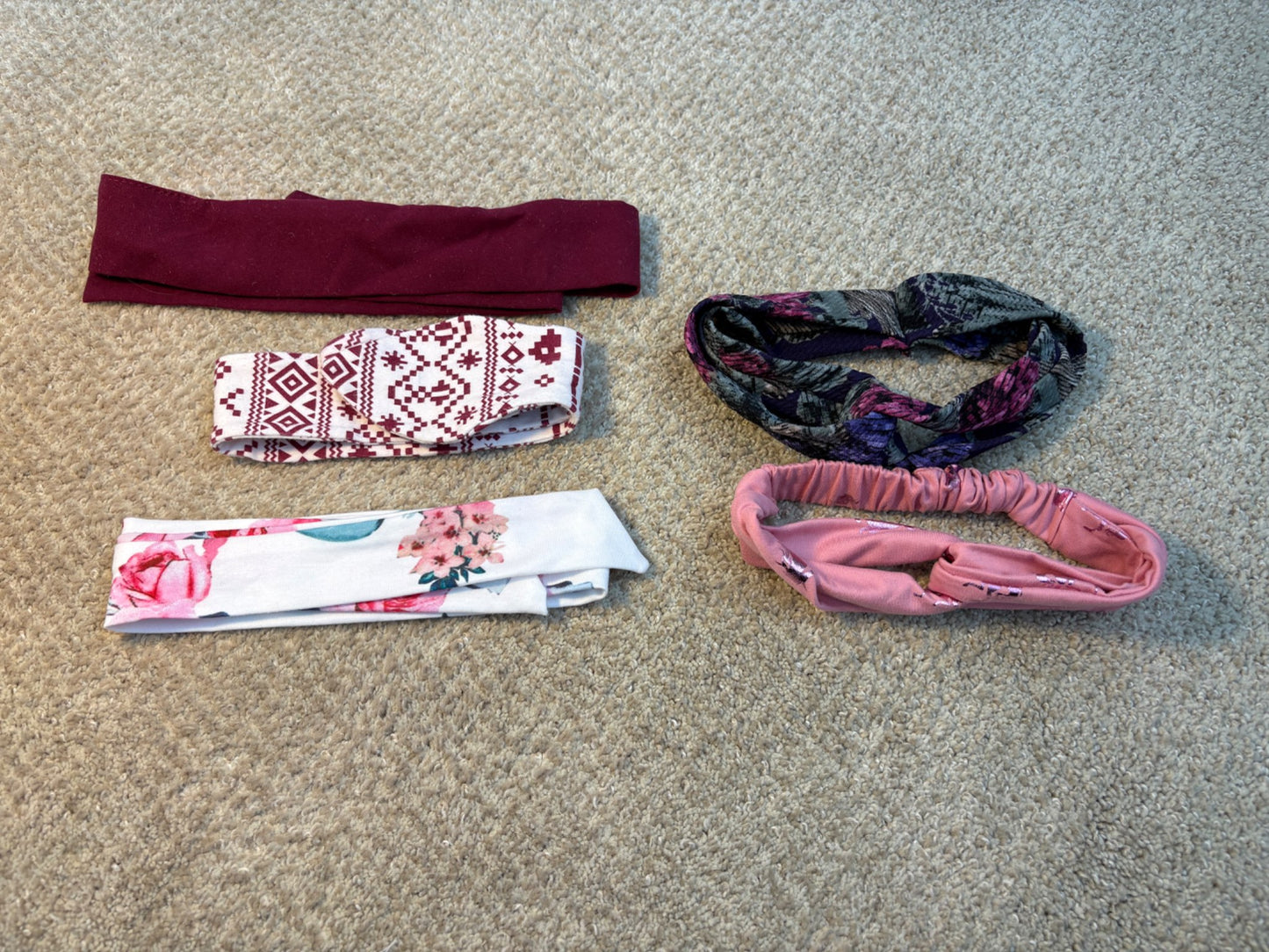 Bundle of hair headbands and hair ties