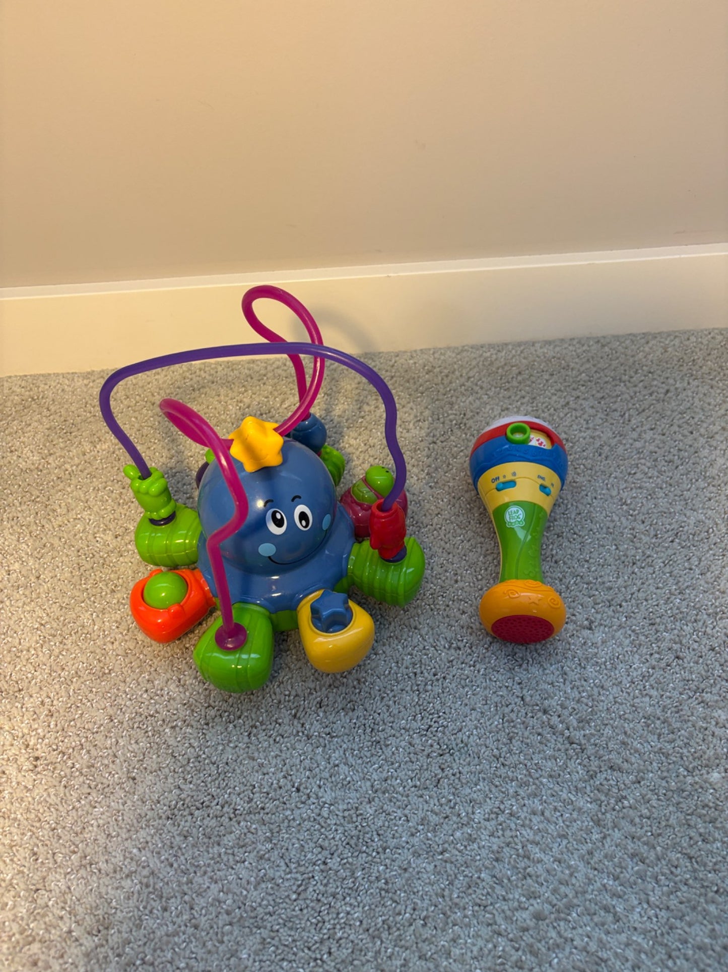Baby toy bundle with musical rattle