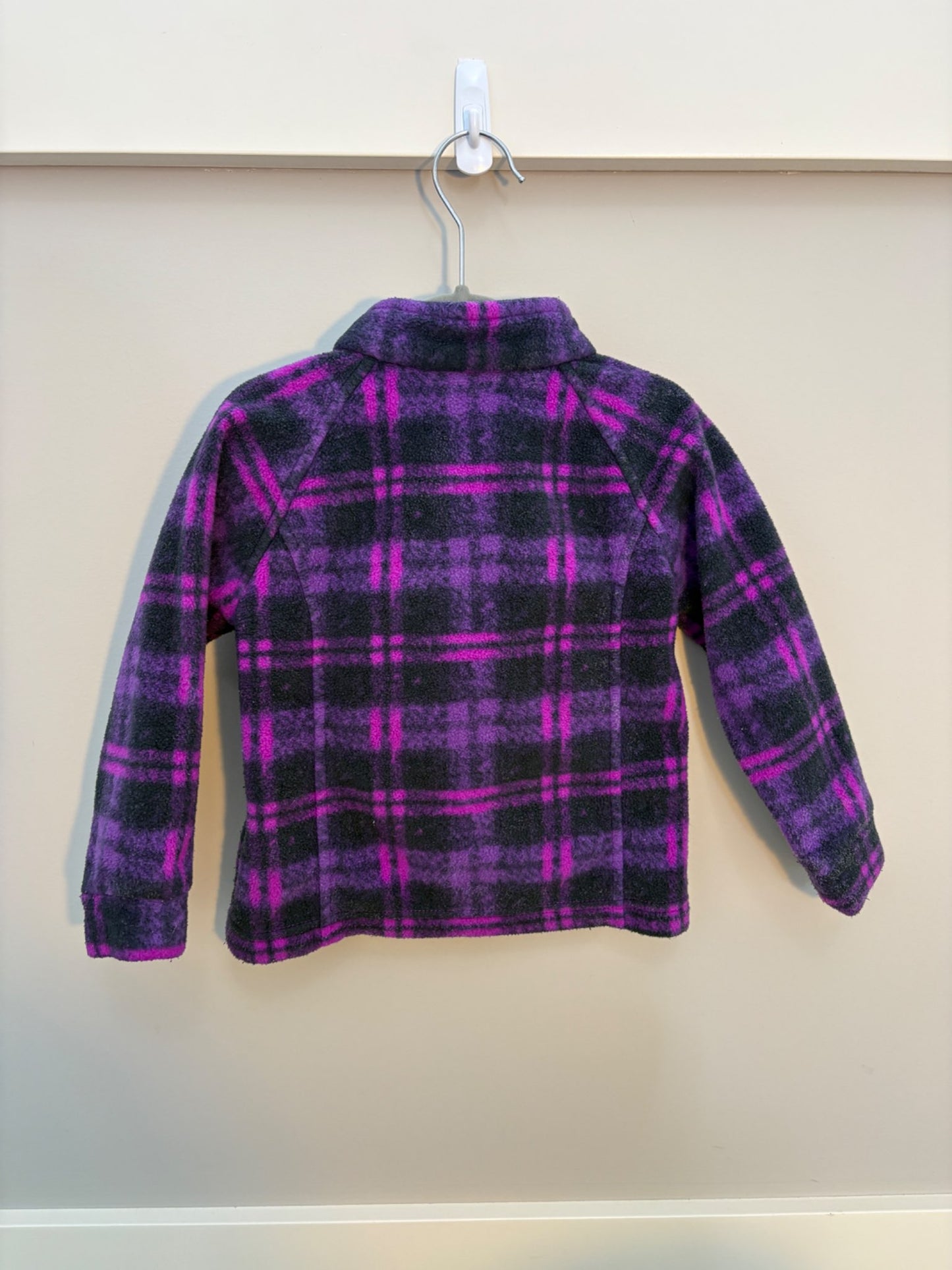 Fleece purple plaid spring jacket 3T, Kids 3T