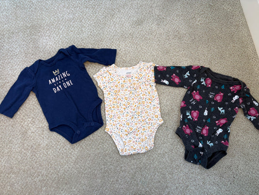 0-3 month onesie bundle , Kids 3 Month (0-3M)