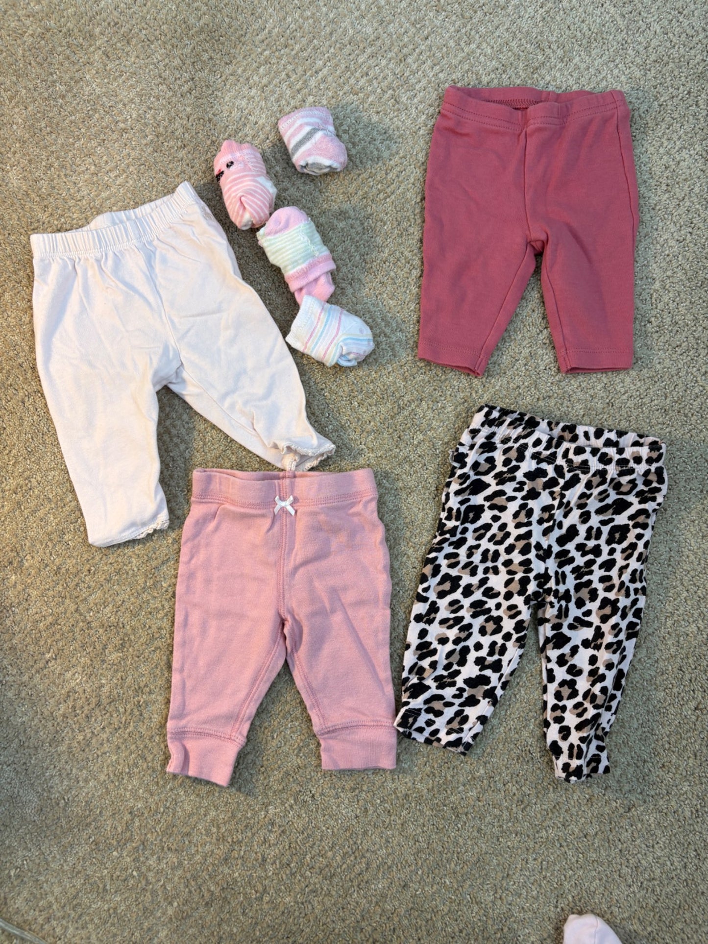 0-3 month pant and sock bundle , Kids 3 Month (0-3M)