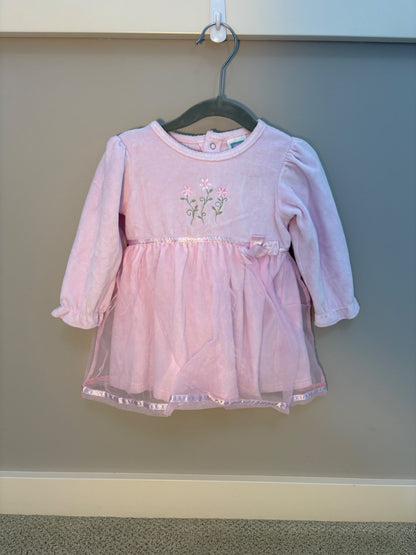 Soft pink dress with tulle overlay 12-18 months, Kids 18 Month (12-18M)