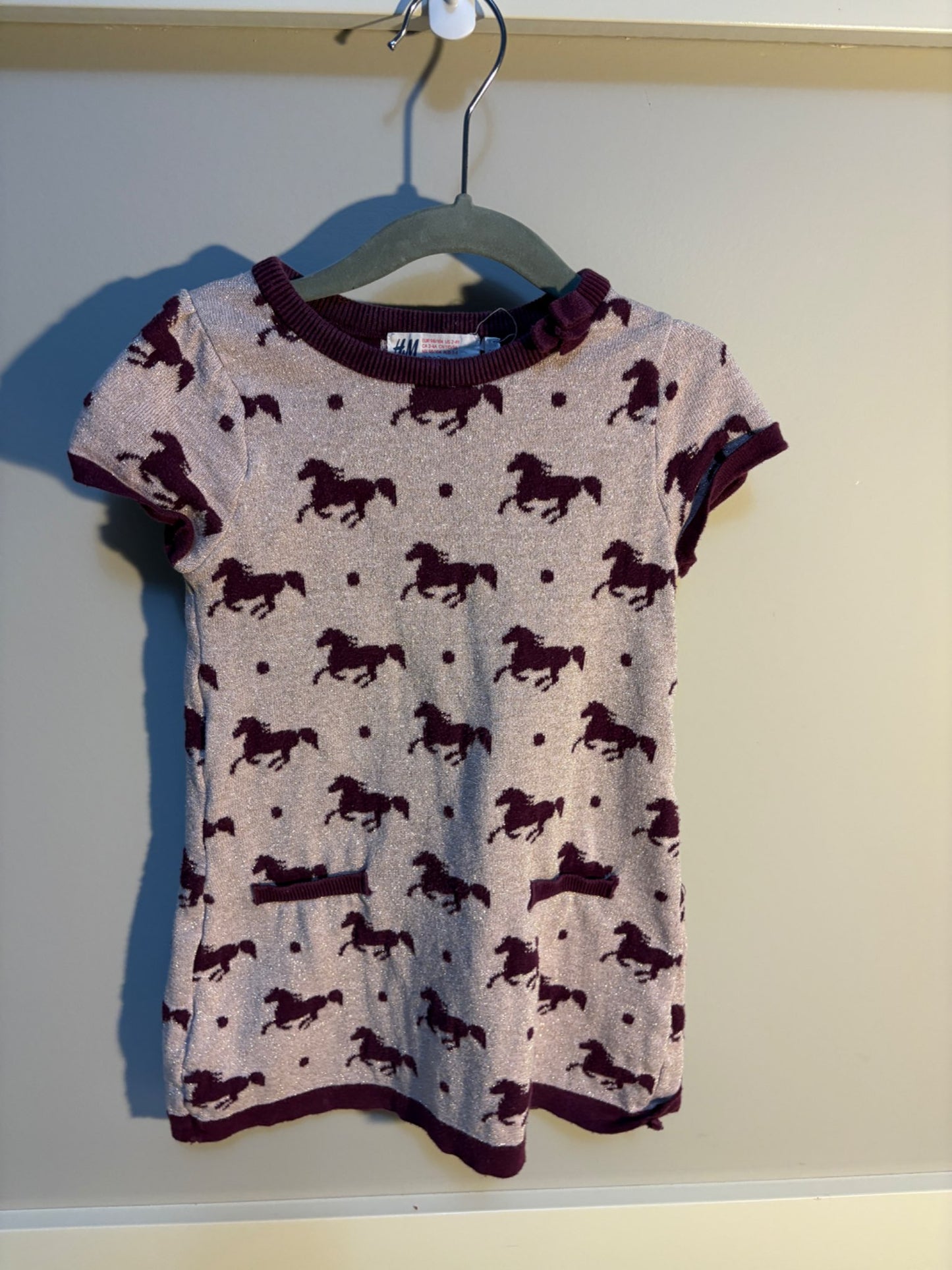 H&M horse sparkle dress 2-4T , Kids 3T