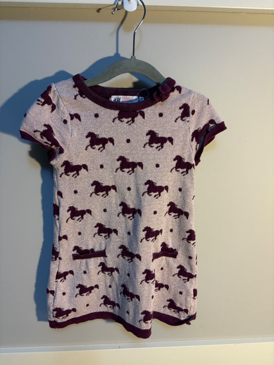 H&M horse sparkle dress 2-4T , Kids 3T