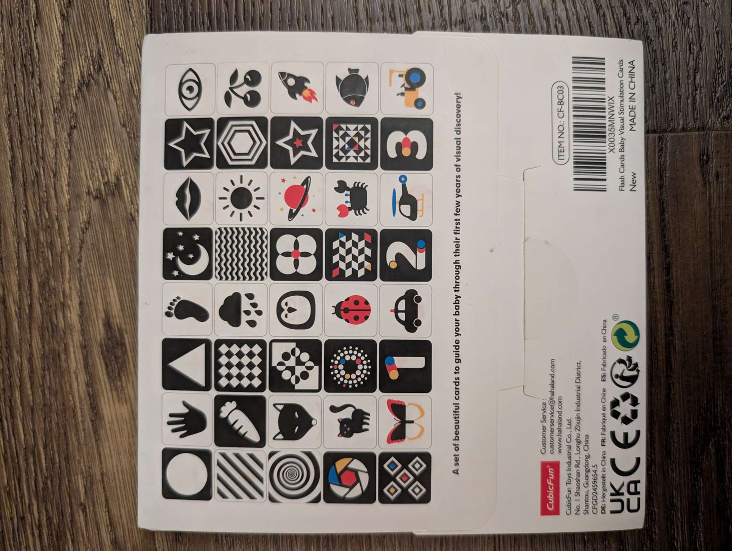 Baby visual stimulation cards