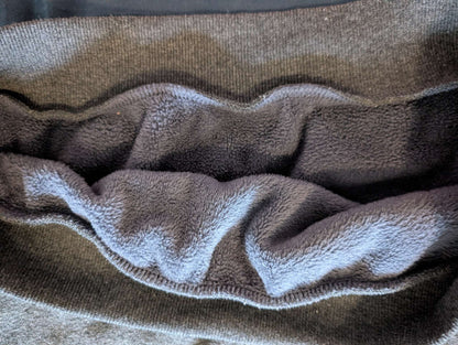 Large grey fleece lined nursing sweater , Maternity L (12-14)