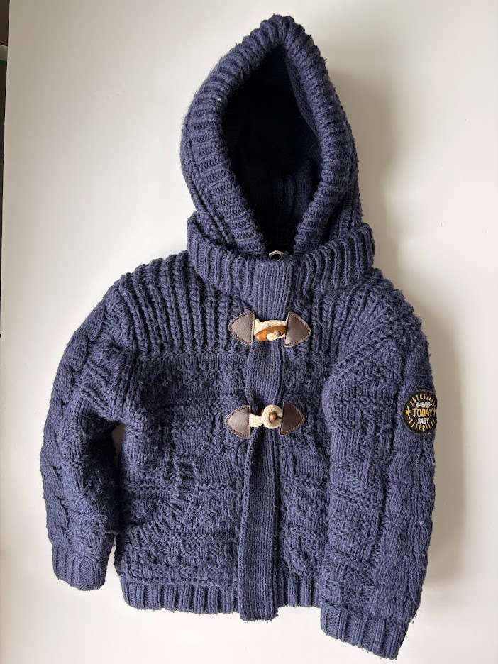 Zara Boy's Chunky Knit Zip-Up 12-18m, Kids 18 Month (12-18M)