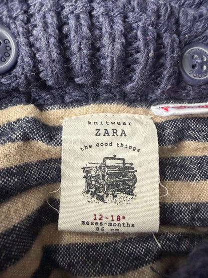 Zara Boy's Chunky Knit Zip-Up 12-18m, Kids 18 Month (12-18M)