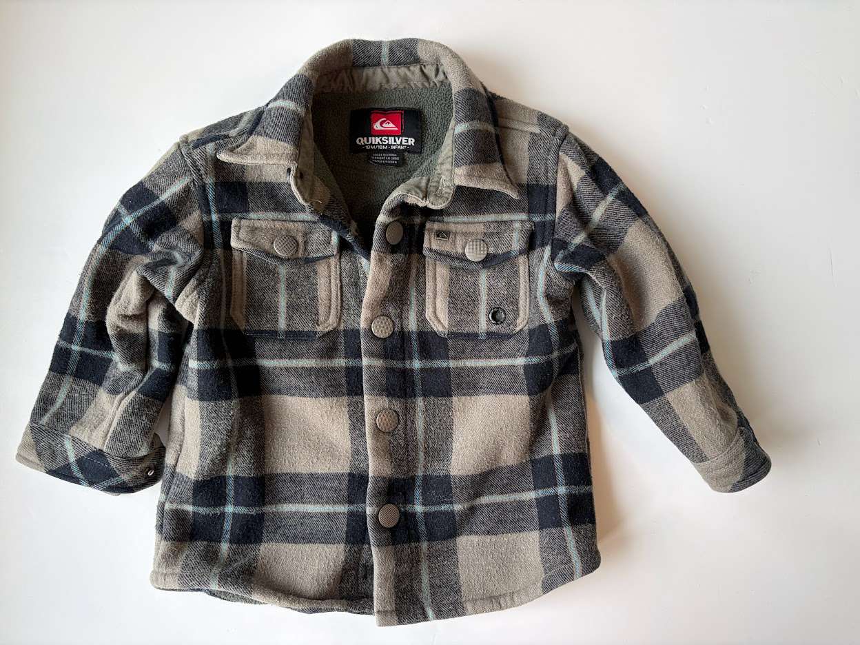 Boys Button Up Flannel Jacket 18m, Kids 18 Month (12-18M)