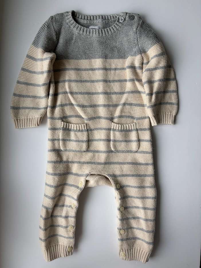 Baby Gap Striped Sweater Romper 6-12m, Kids 9 Month (6-9M)
