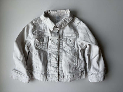 Girls Baby Gap White Jean Jacket 18-24m, Kids 24 Month (18-24M)