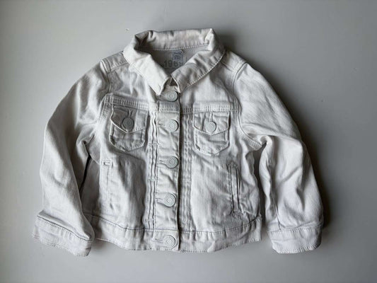 Girls Baby Gap White Jean Jacket 18-24m, Kids 24 Month (18-24M)