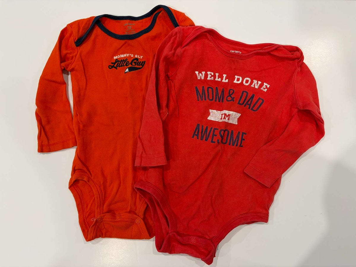 Bundle of Long Sleeved Bodysuits 12m (two), Kids 12 Month (9-12M)