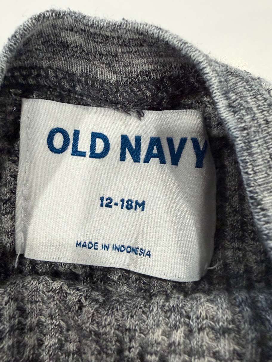 Old Navy Grey Sweatshirt 12-18m, Kids 18 Month (12-18M)