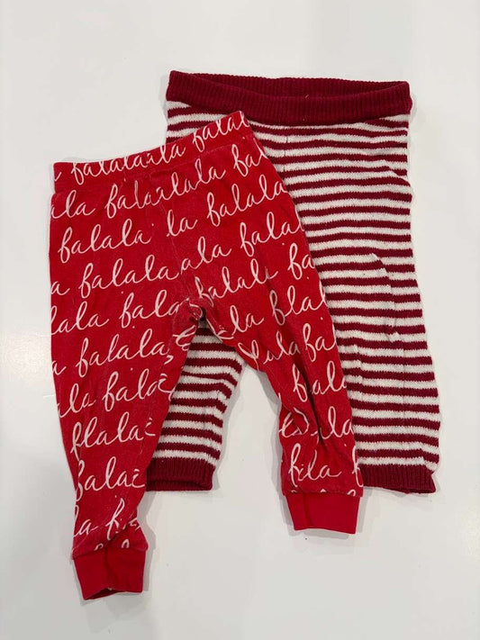 Pair of Red Holiday Pants 6-12m, Kids 12 Month (9-12M)