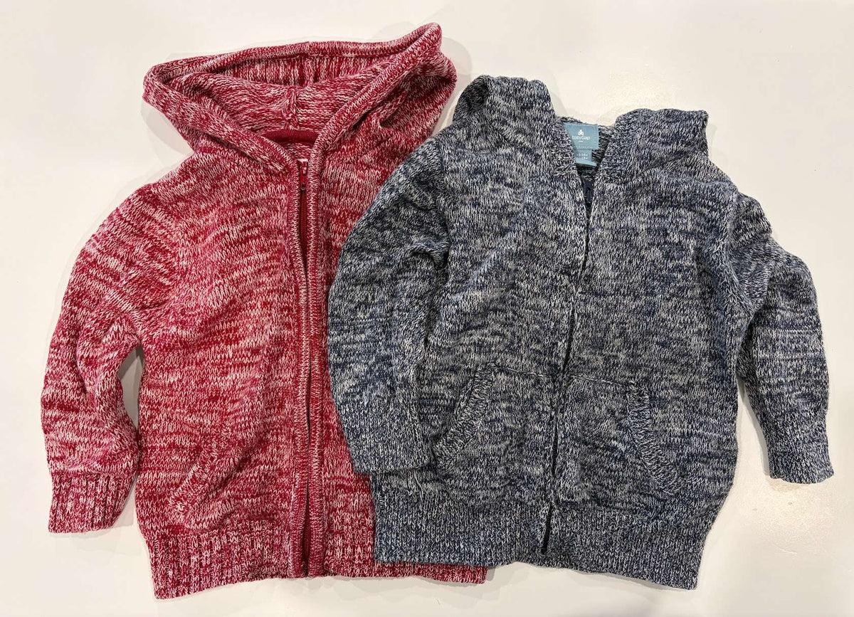 Bundle of Baby Zip Up Sweaters 12-18m (two), Kids 18 Month (12-18M)