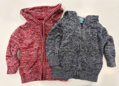 Bundle of Baby Zip Up Sweaters 12-18m (two), Kids 18 Month (12-18M)