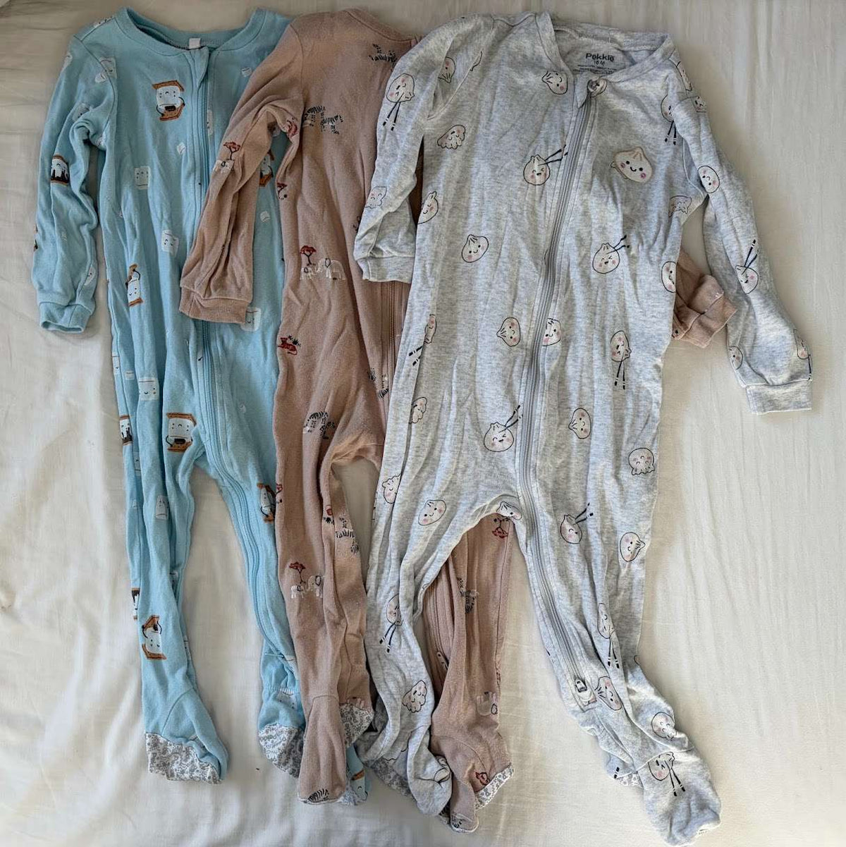 Bundle of Pekkle Pajama Onesies 18m , Kids 18 Month (12-18M)