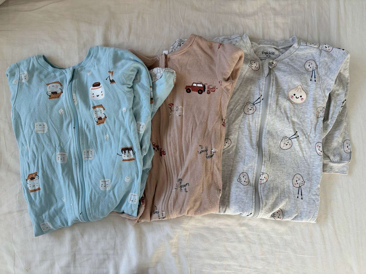 Bundle of Pekkle Pajama Onesies 18m , Kids 18 Month (12-18M)