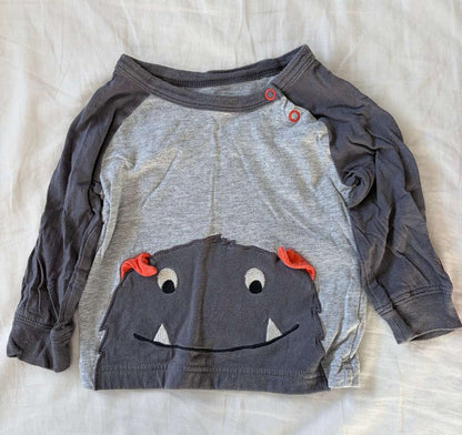 Pair of Long Sleeved Shirts 12m, Kids 12 Month (9-12M)