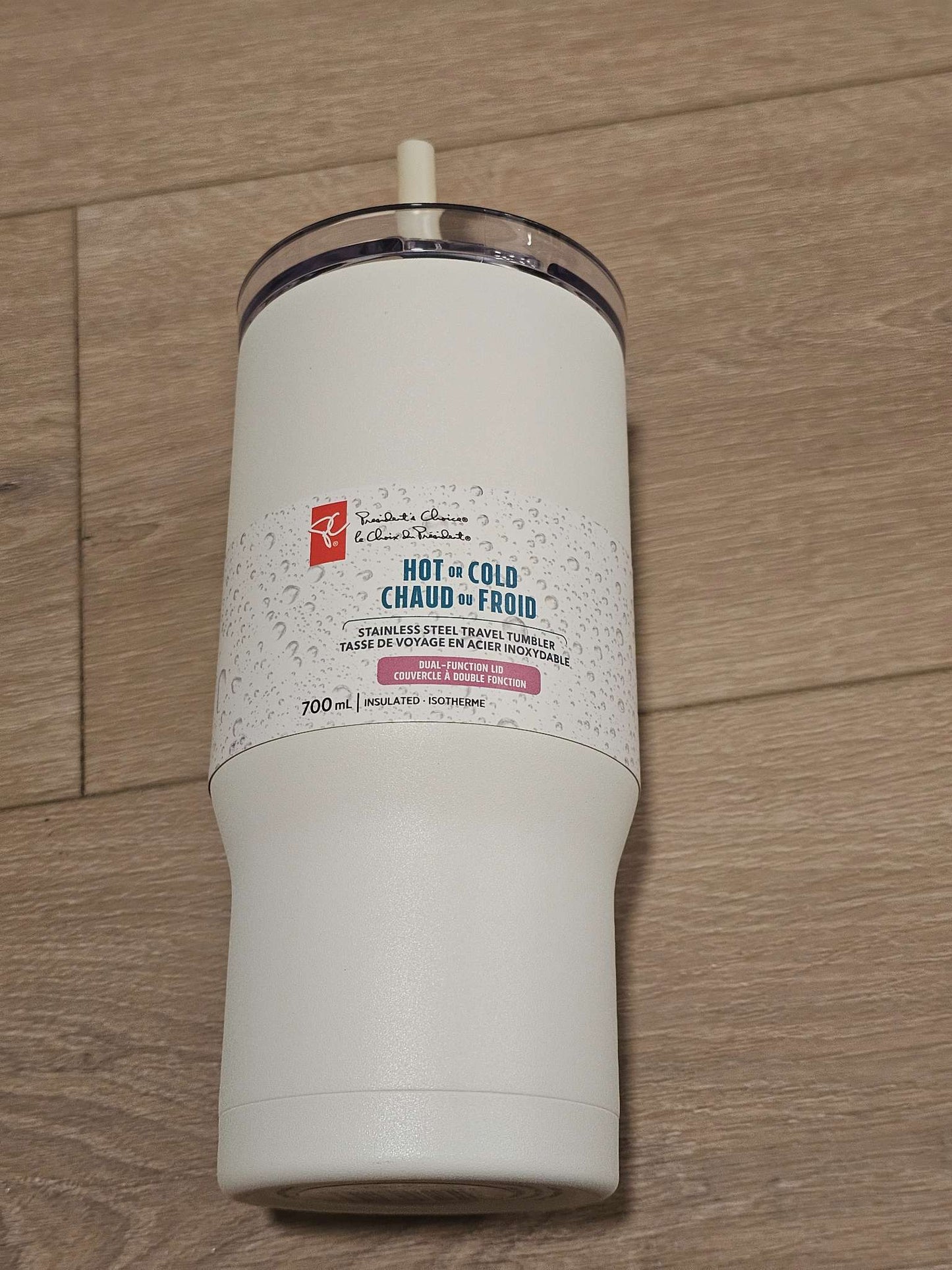 Tumbler with straw hot/cold