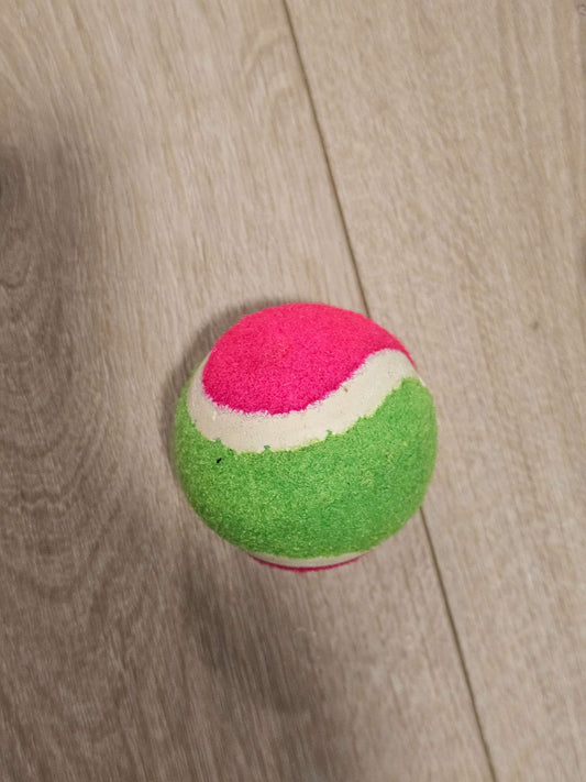 Outdoor Bright Pink & Green Play Ball (Tennis Ball Style)