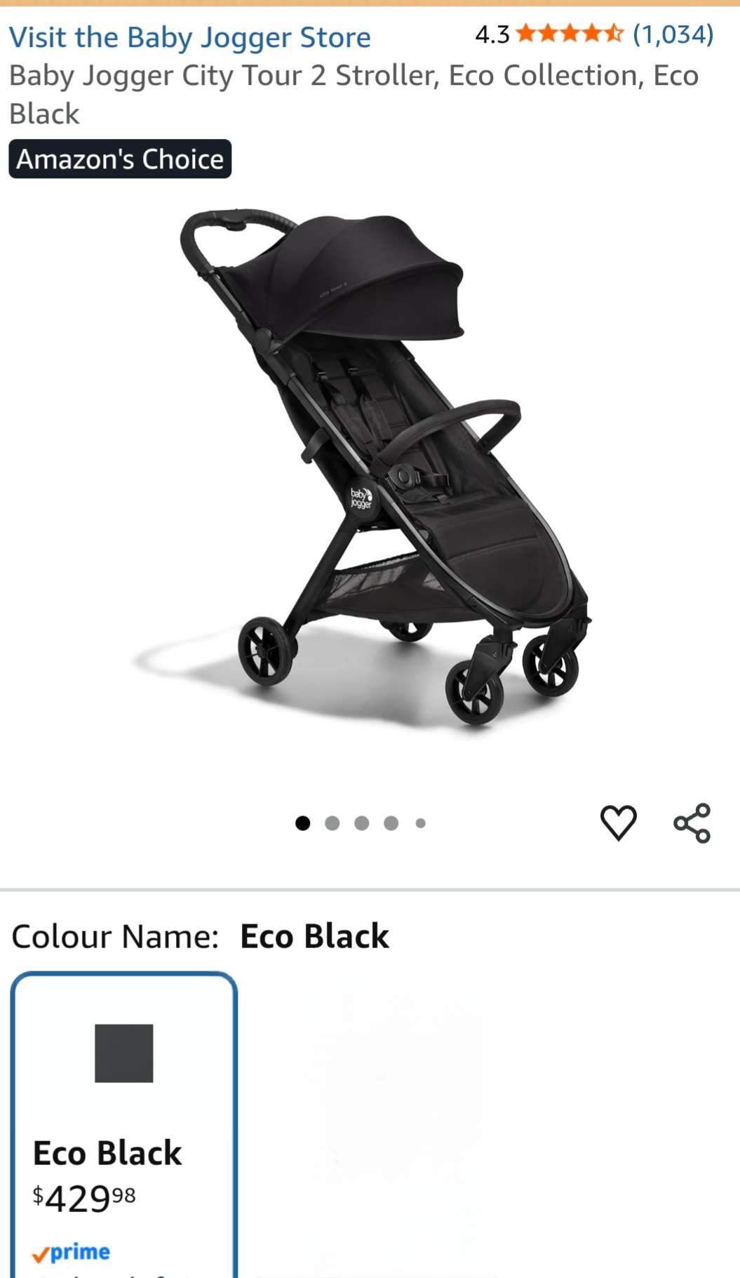 Baby Foldable Jogger City Tour 2 Stroller brand new