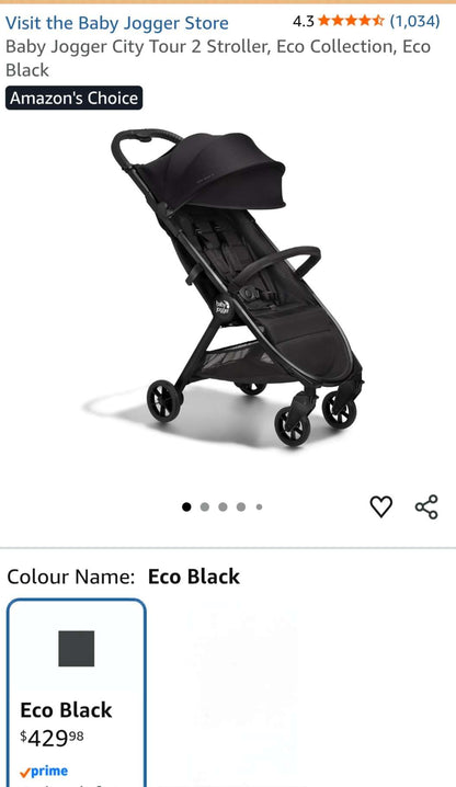 Baby Foldable Jogger City Tour 2 Stroller brand new