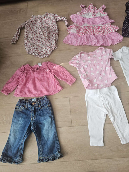 Baby girl outfits bundle 6-12m, Kids 12 Month (9-12M)