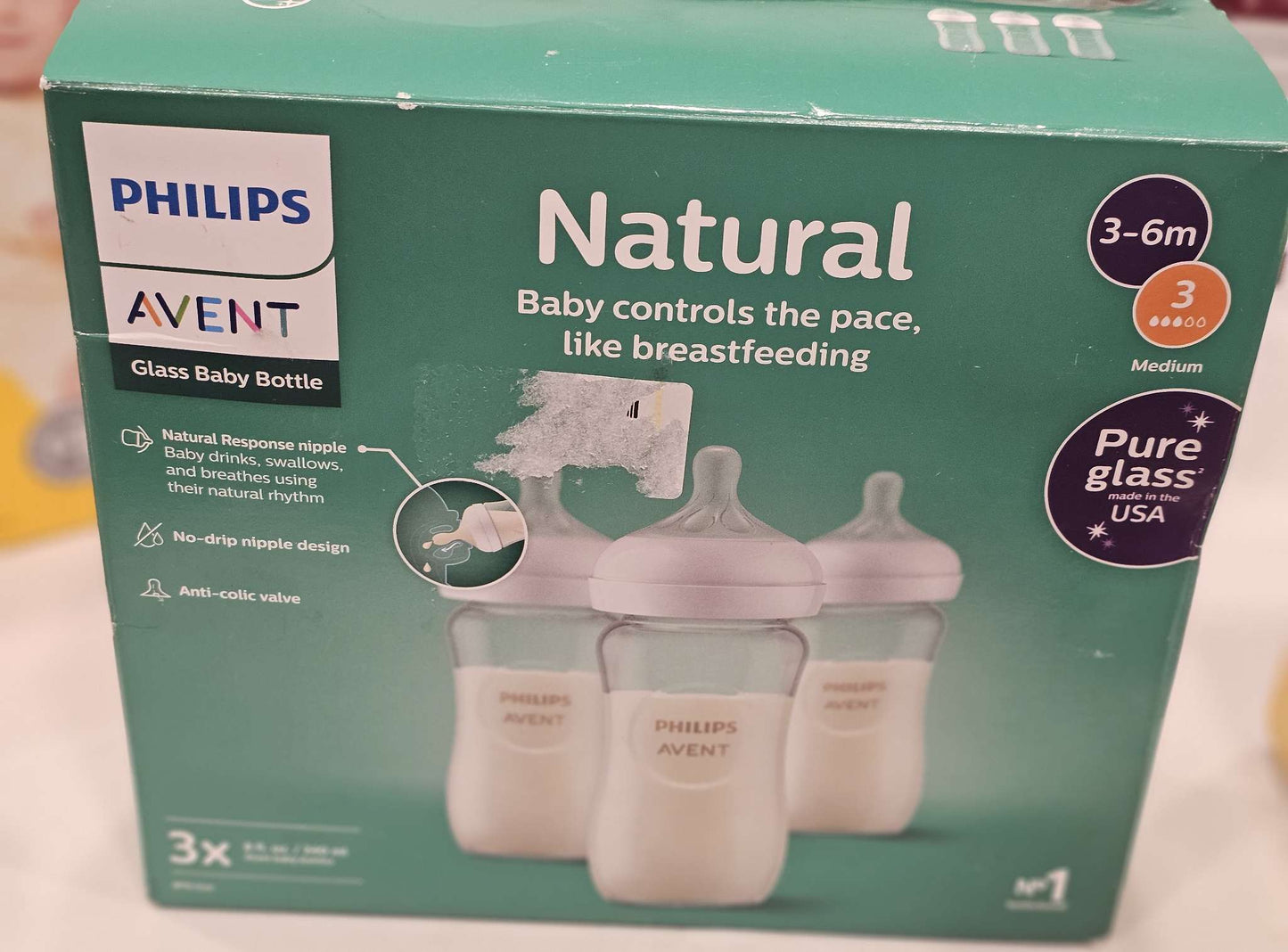 Philips Avent Natural Glass Baby Bottles