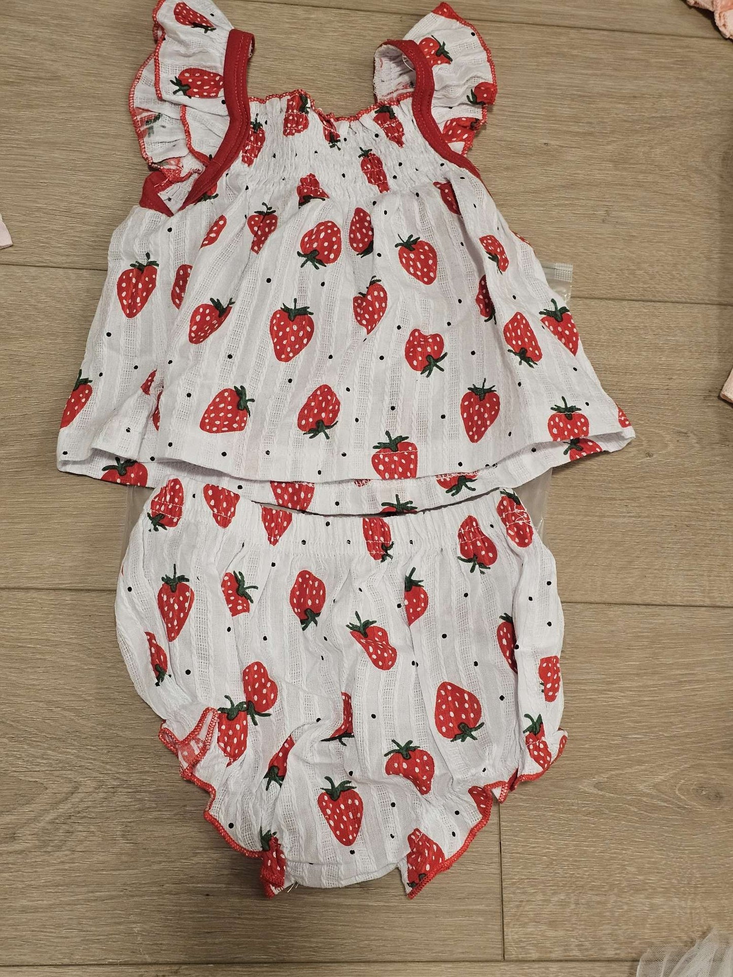 Strawberry Cherry Ruffle Dress, Kids 18 Month (12-18M)
