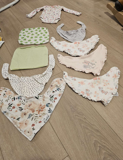 Baby Bibs and Onesie