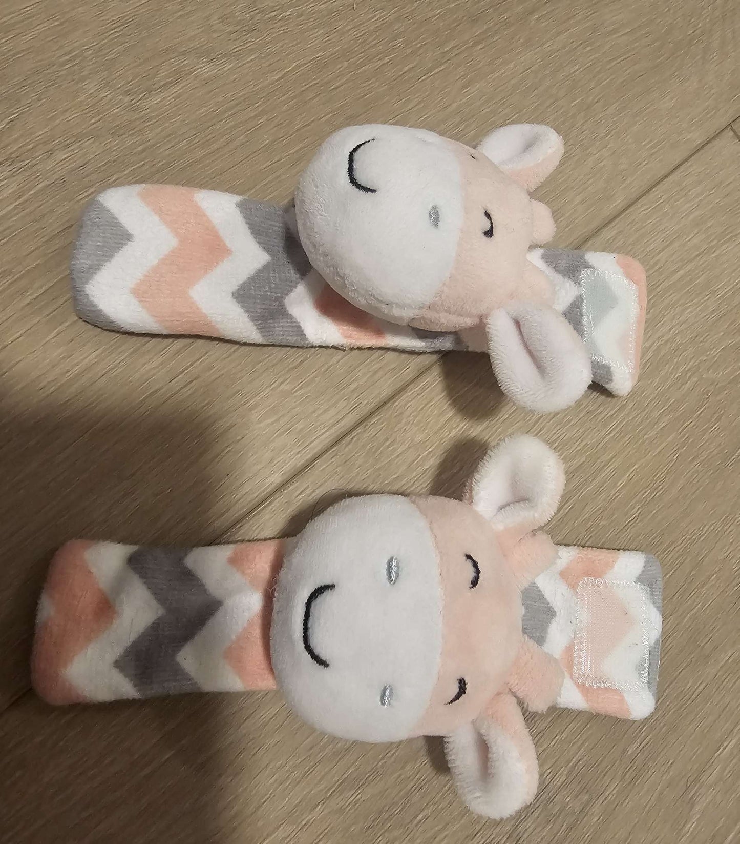 Plush baby wrist Ankle Sound rattles