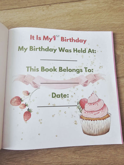 Happy First Birthday Guest Book