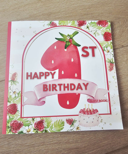Happy First Birthday Guest Book