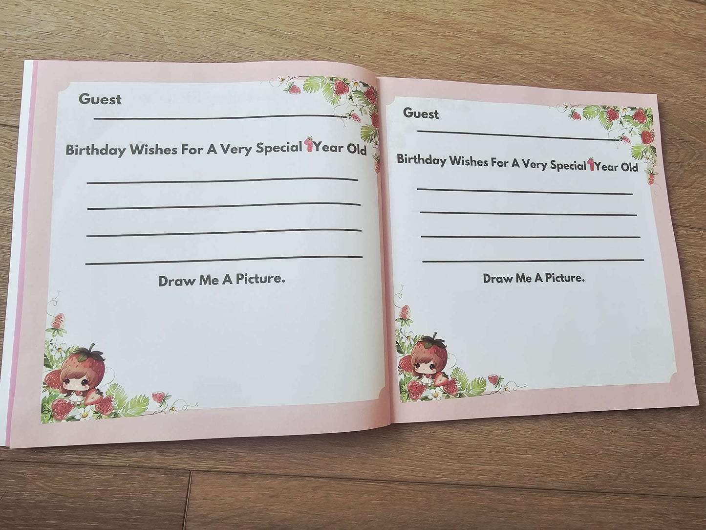 Happy First Birthday Guest Book