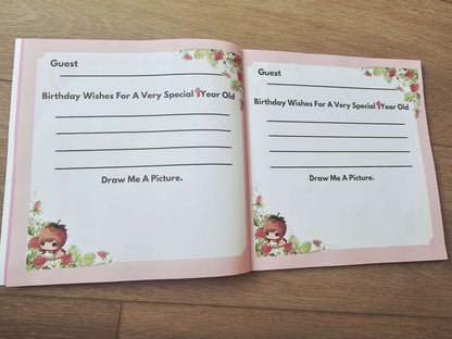 Happy First Birthday Guest Book