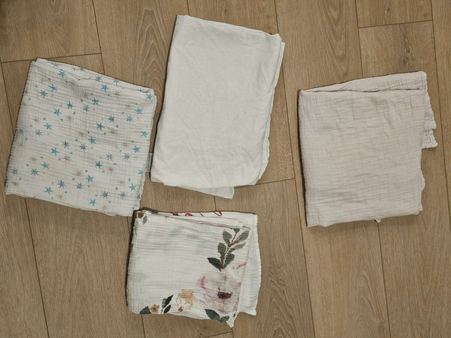 4 Pack Baby Muslin Swaddle Blankets