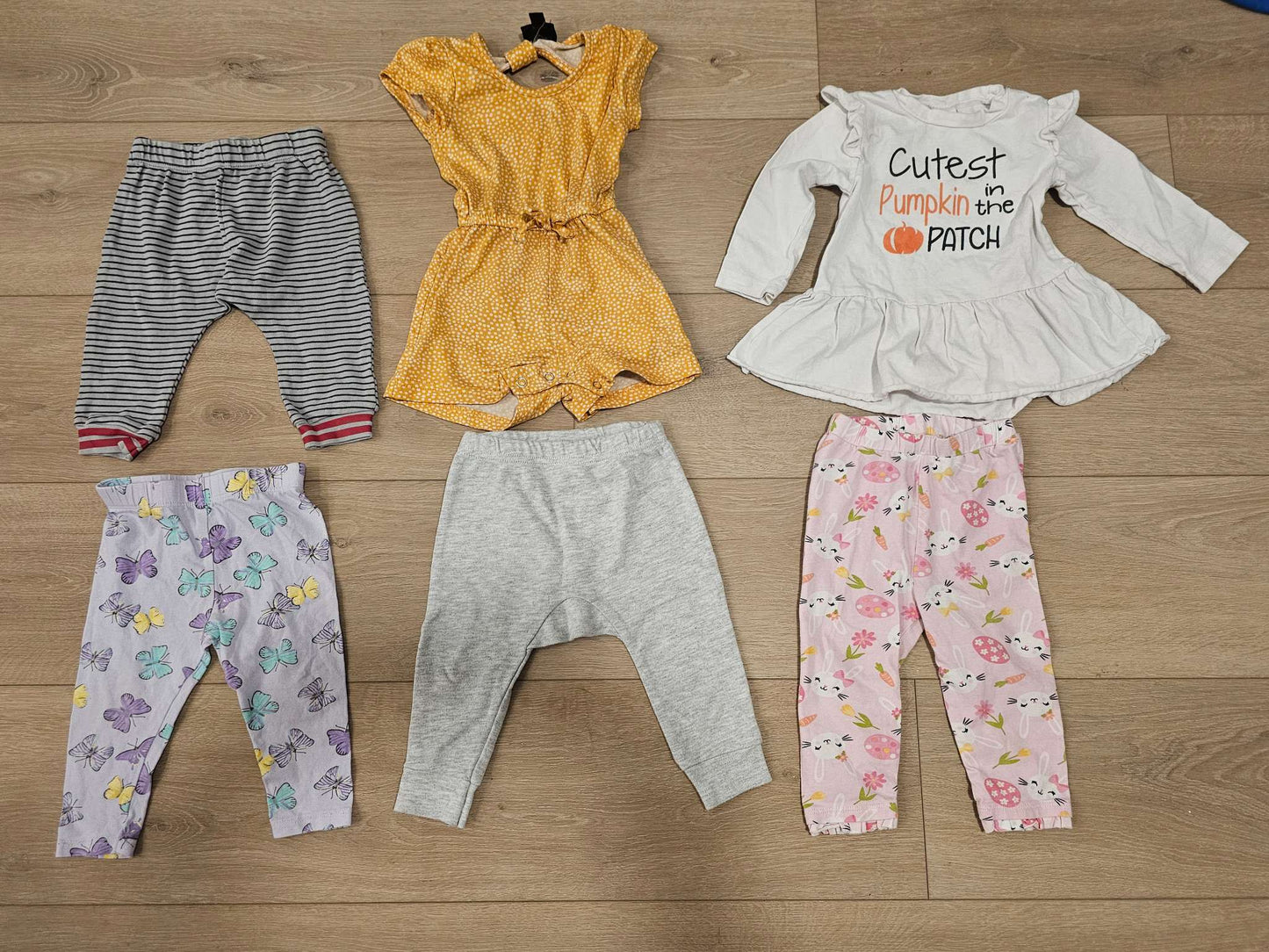 Baby girl tops and Pants bundle, Kids 9 Month (6-9M)