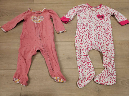 Baby girl sleepers zippers, Kids 9 Month (6-9M)