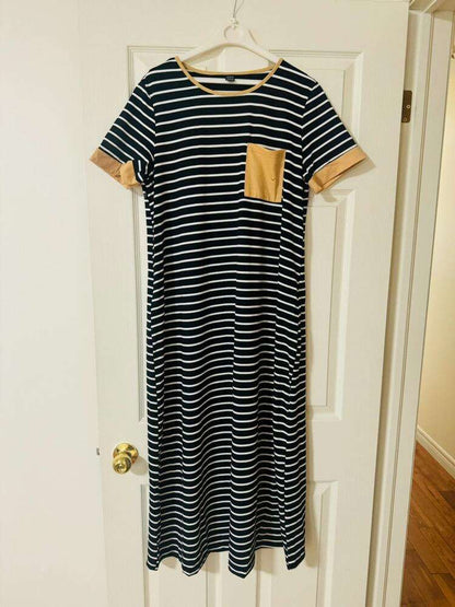 Maternity Zipper Nursing Tee Dress, Maternity M (8-10)