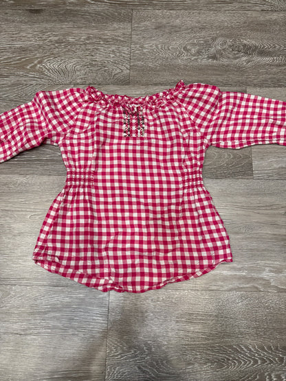 Gingham top pink and white checks- Joe Fresh Size 10-12, Kids 10 (medium)