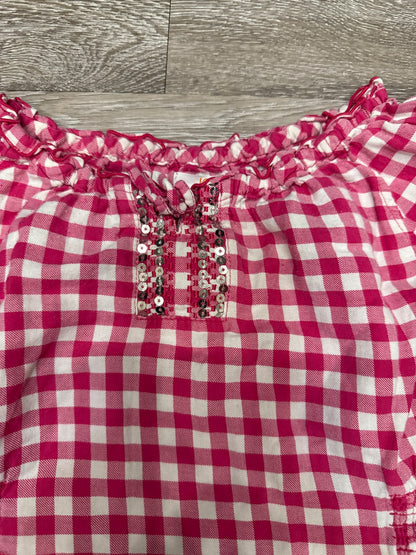 Gingham top pink and white checks- Joe Fresh Size 10-12, Kids 10 (medium)