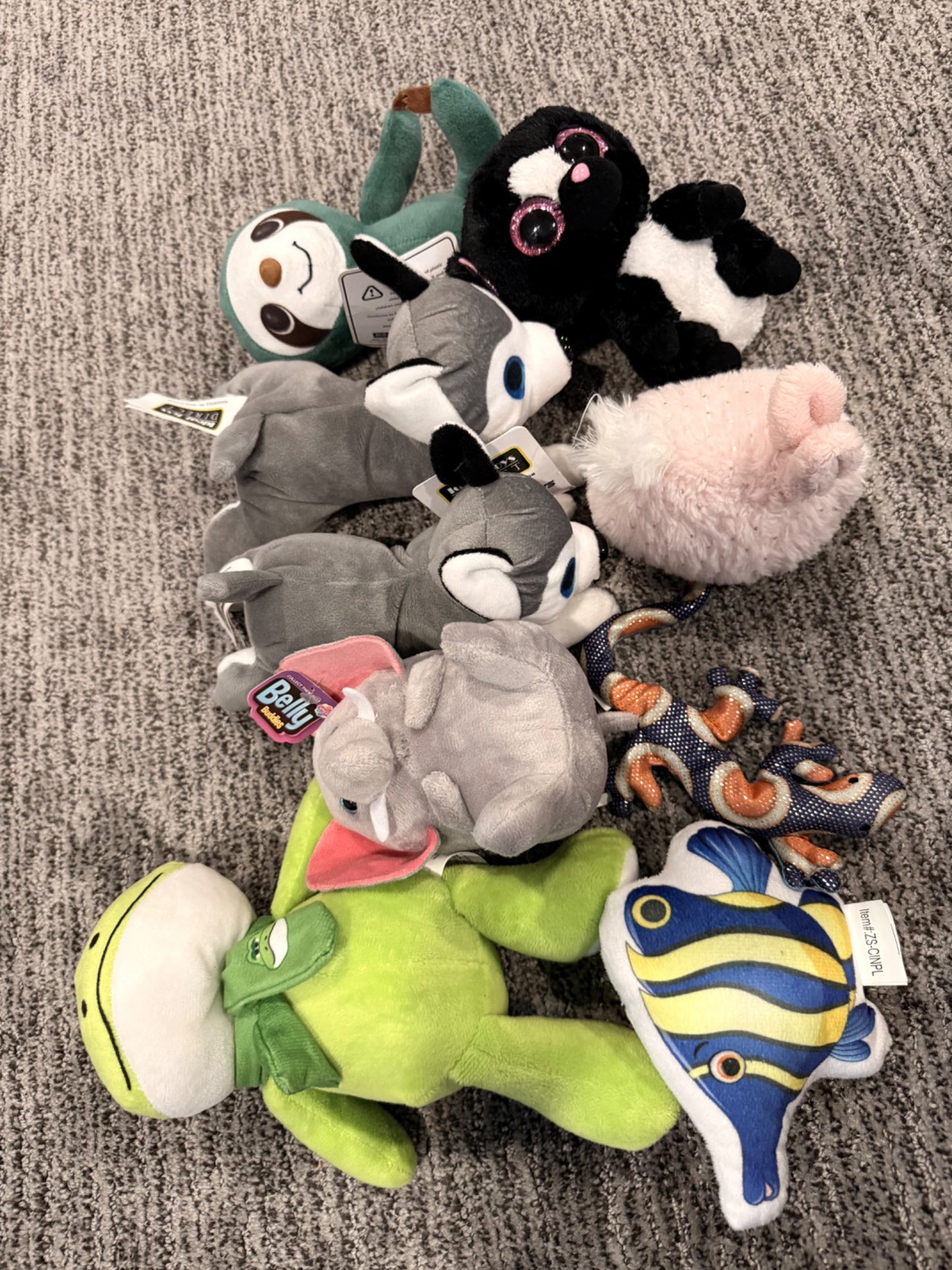 Set of 9 Random Plush