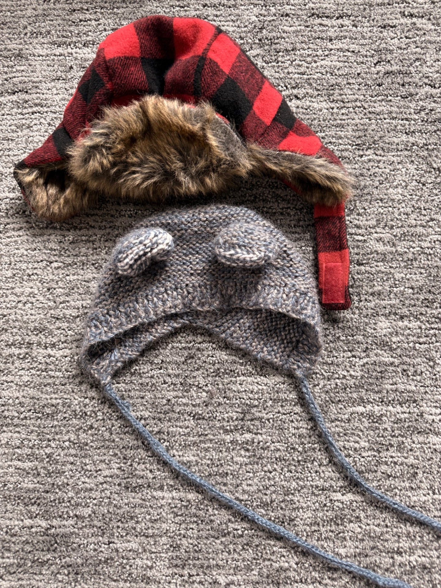 0-6 month Indigo Baby and Knit Hat bundle