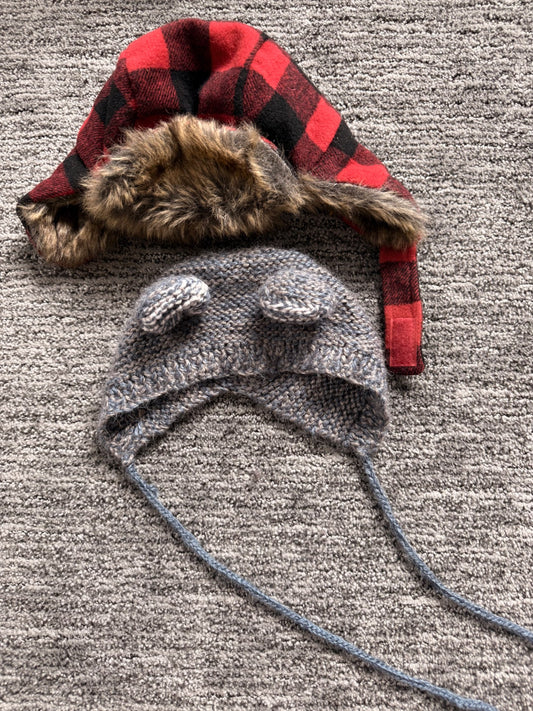 0-6 month Indigo Baby and Knit Hat bundle