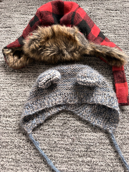 0-6 month Indigo Baby and Knit Hat bundle