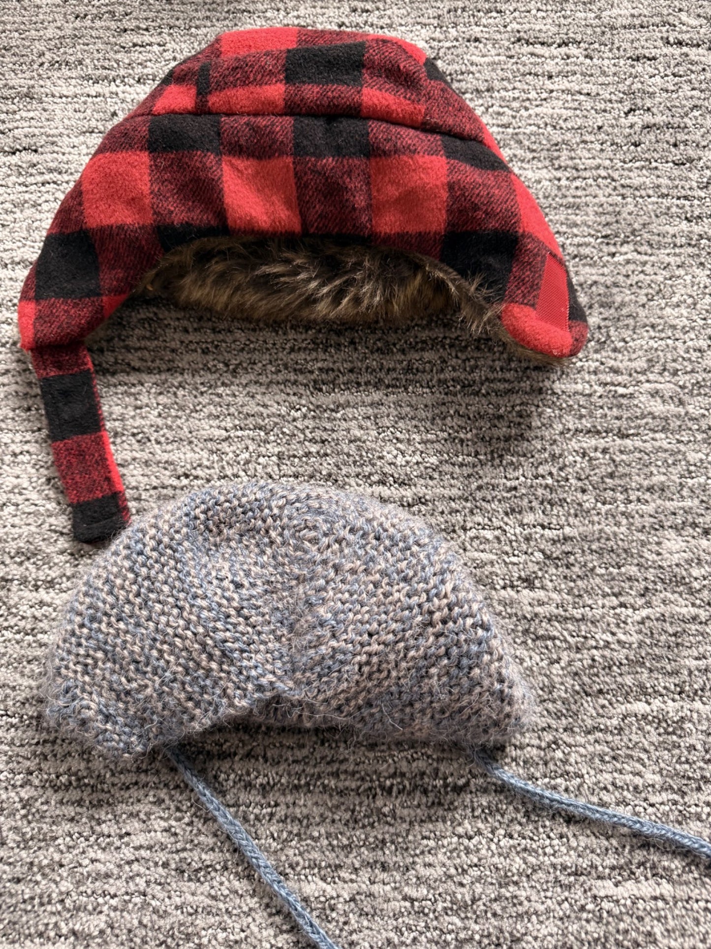 0-6 month Indigo Baby and Knit Hat bundle