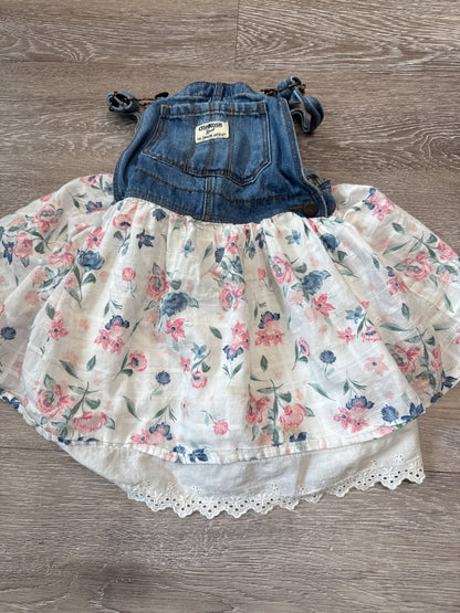 Girls Osh Kosh Floral and Denim dress, Kids 5/5T