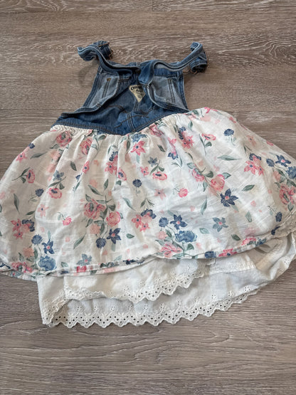 Girls Osh Kosh Floral and Denim dress, Kids 5/5T
